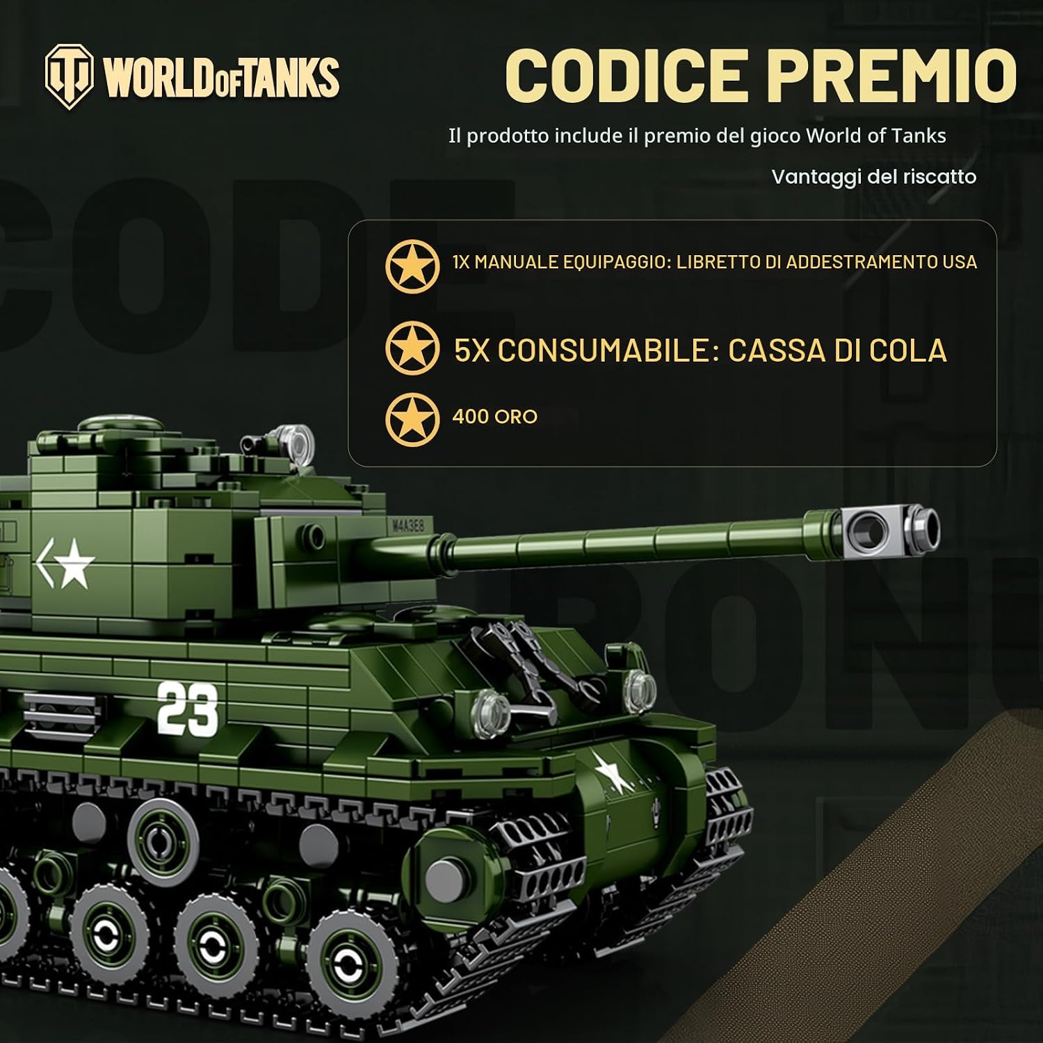 Thumbnail 6 de Reobrix M4A3E8 Sherman Tank 836 pezzi