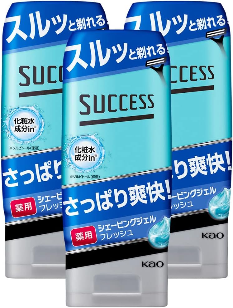 Detalle de サクセス 薬用シェービングジェル 多枚刃カミソリ用 180g×3個セット