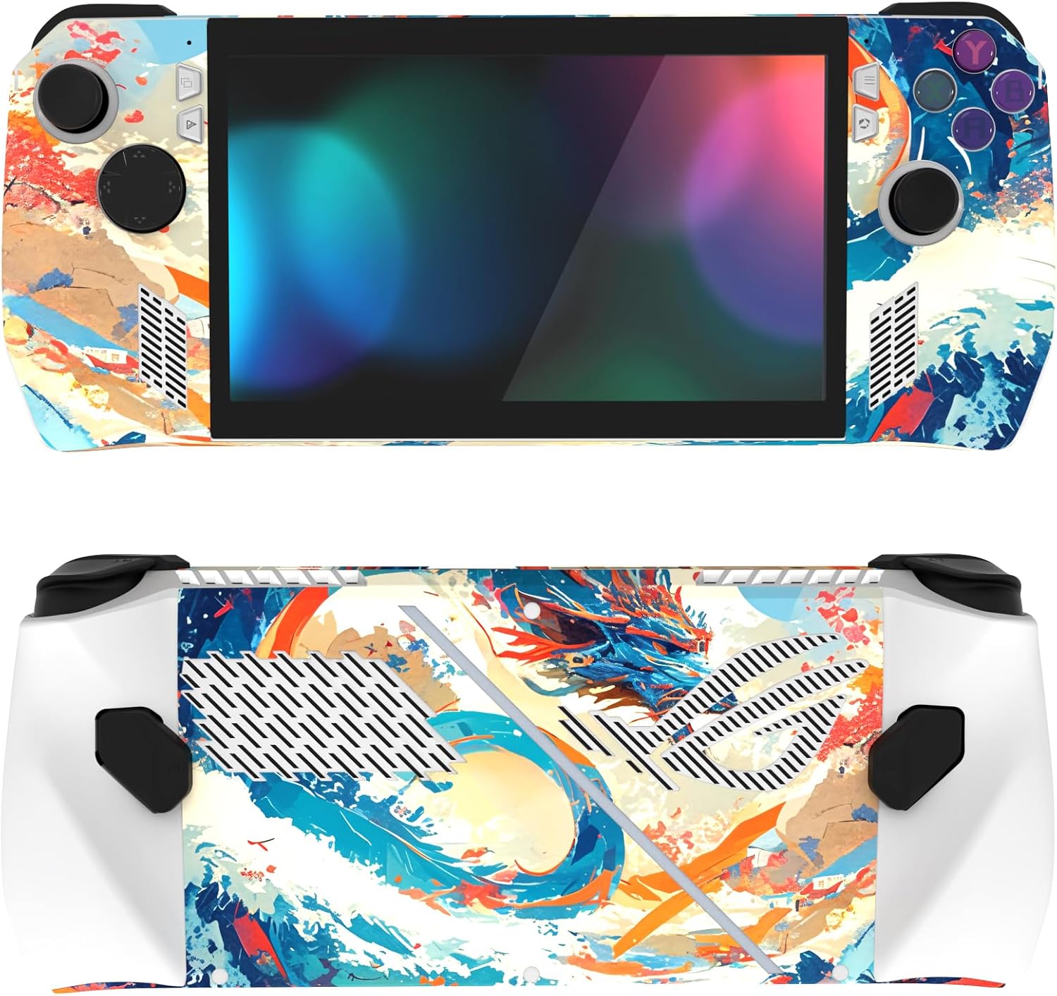 Detalle de PlayVital Dragon's Elysium 2 Sets Skin Stickers for ROG Ally – Custom Vinyl Decals for Handheld