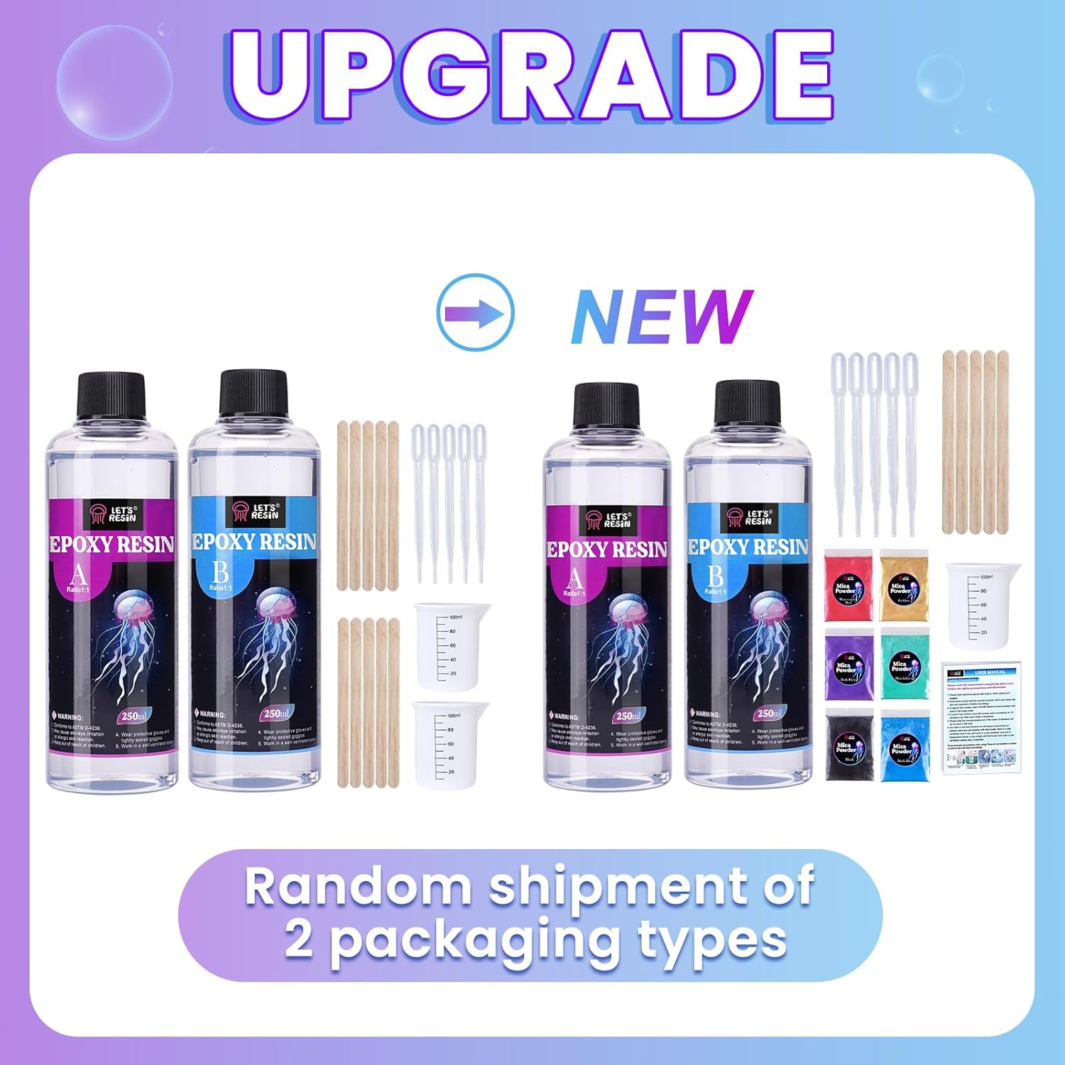 Detalle 2 de LET'S RESIN Casting Epoxy Kit 500ml Crystal Clear ⌛? 🎨