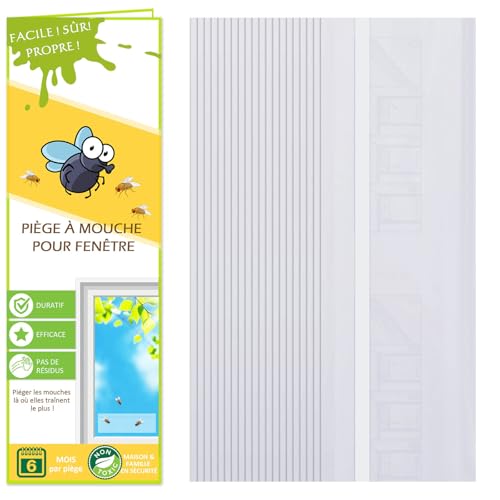 Detalle de Blooven Piège à Mouche pour Fenêtre – 20 pièces, transparent et non toxique