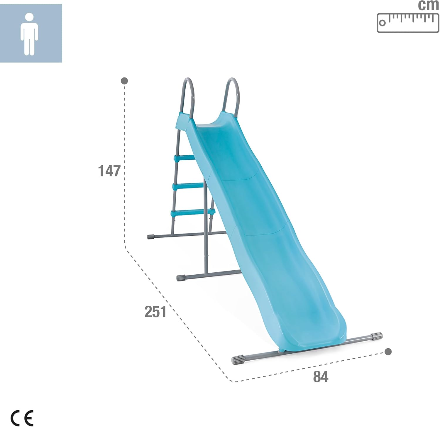Detalle de Toboggan Extérieur Enfant INTEX XL – 251 cm, bleu clair, 3 marches, résistance à la rouille