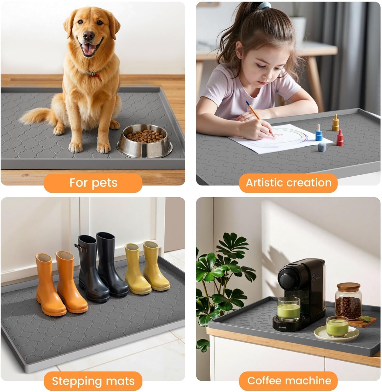 Thumbnail 6 de Jin&Bao Waterproof Under Sink Mat (25" x 19") – Thick Silicone Cabinet Protector & Shelf Liner