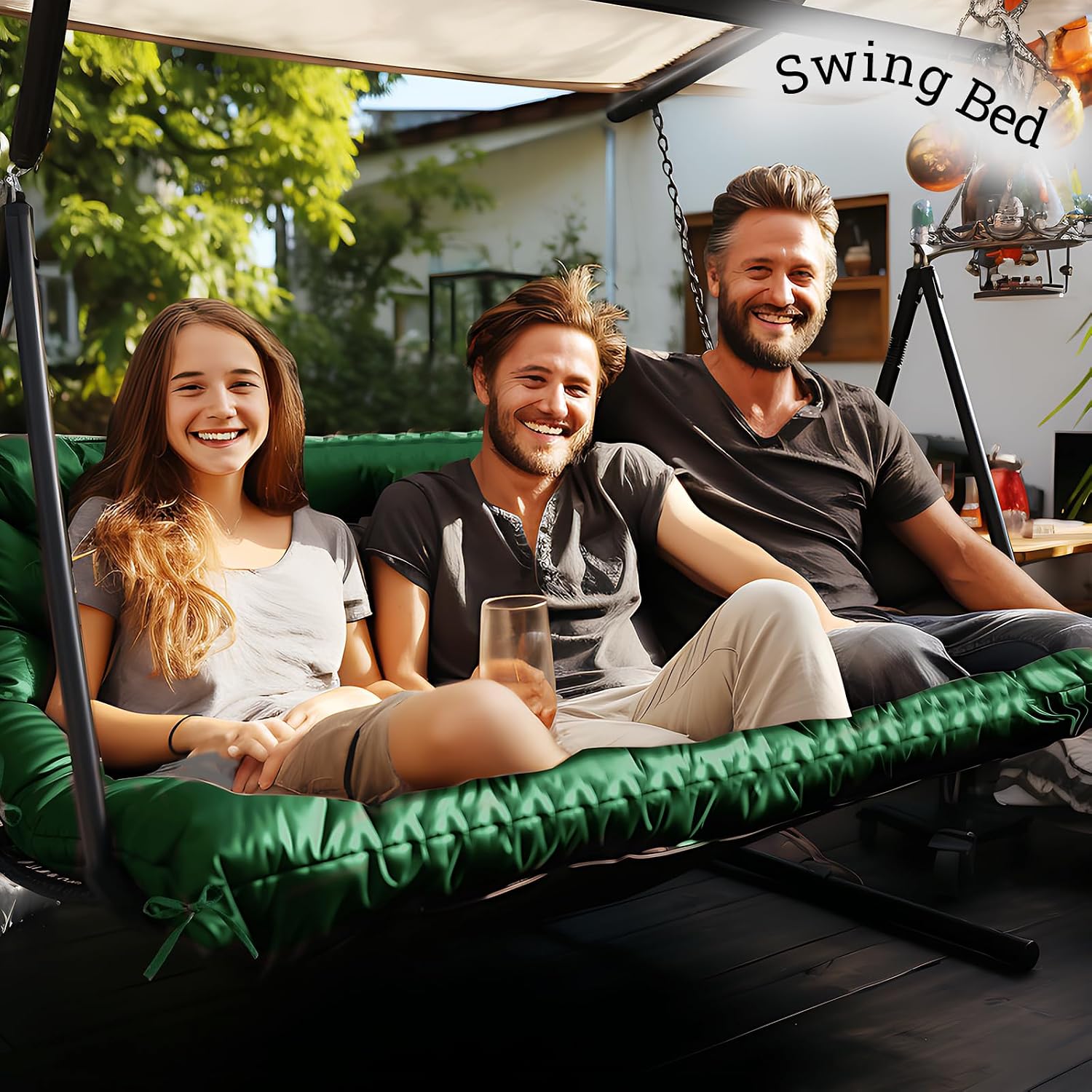 Thumbnail 6 de Matalde Outdoor Cushions for Patio Furniture – 60x40x4 in with Backrest and Straps
