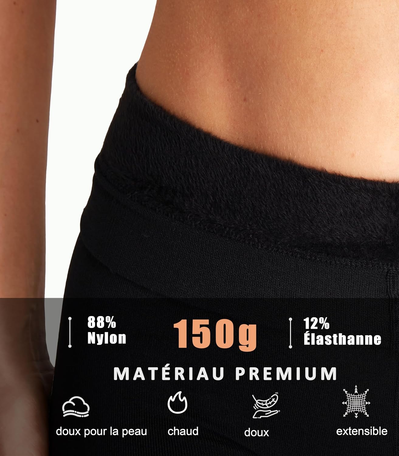 Detalle de Seidiva Collant Polaire Femme Hiver Chaud — Collant Thermique Taille Haute