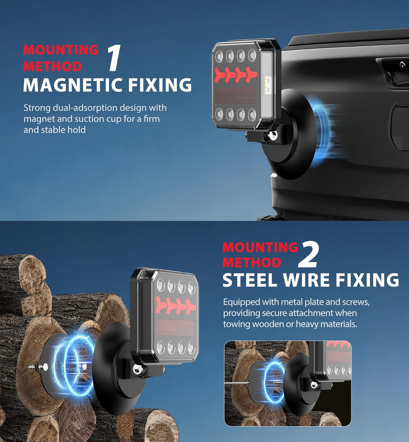 Thumbnail 5 de Wireless Bluetooth Magnetic Trailer Lights Kit: 5-in-1 LED Safety for Trailers, RVs, and Boats