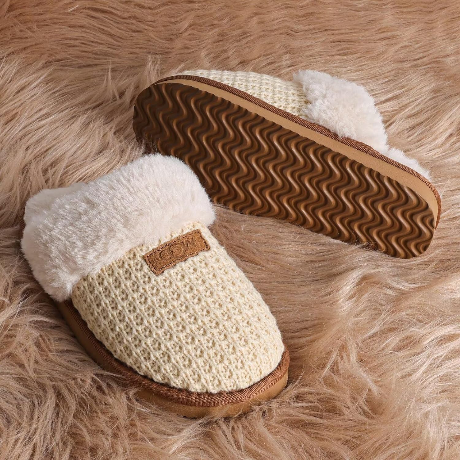 Detalle de OOW Cozy House Slippers Women memory foam slippers