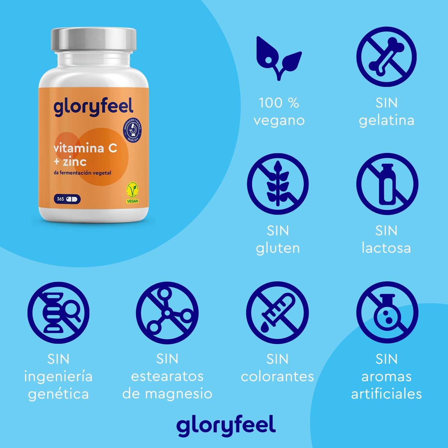 Detalle 2 de Vitamina C + Zinc 365 cápsulas 1000 mg