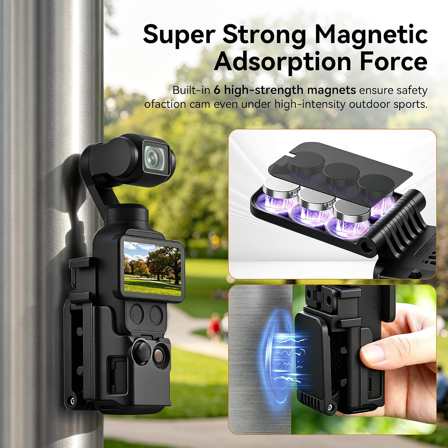 Thumbnail 2 de AMAZEAR Magnetic Mount Stand for DJI Osmo Pocket 3