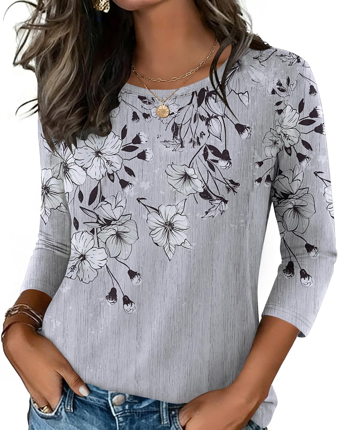 Thumbnail 6 de Zeagoo Women's 3/4-Sleeve Tunic Top in Polyester