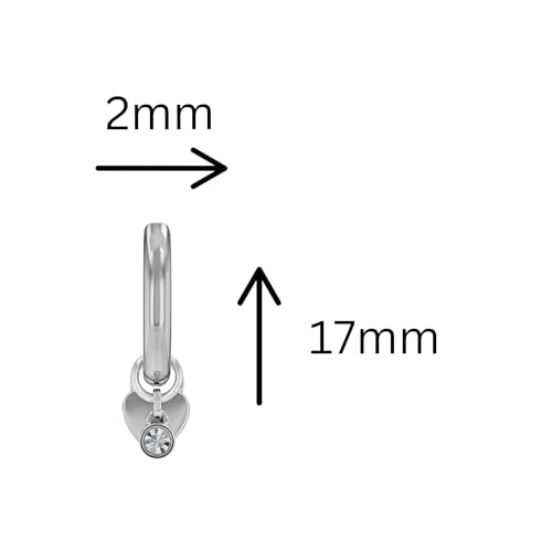 Detalle de Calvin Klein Boucles d'Oreilles Créoles HUGGIE Gift Set en Acier Inoxydable avec Charms