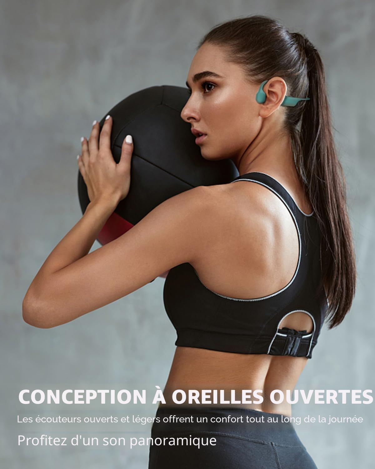 Detalle de SANOTO Casque Conduction Osseuse Open Ear Bluetooth — Sport et Plein Air