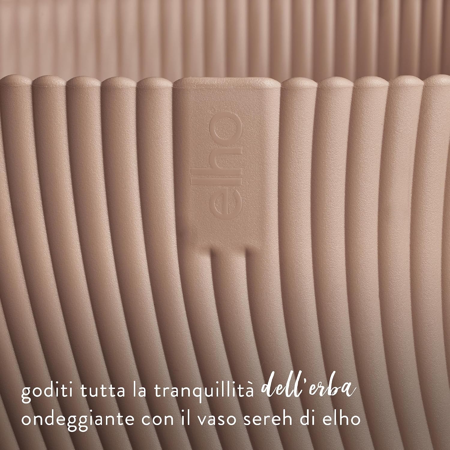 Detalle de Elho Sereh Round 60cm – Vaso per piante in plastica riciclata al 100%