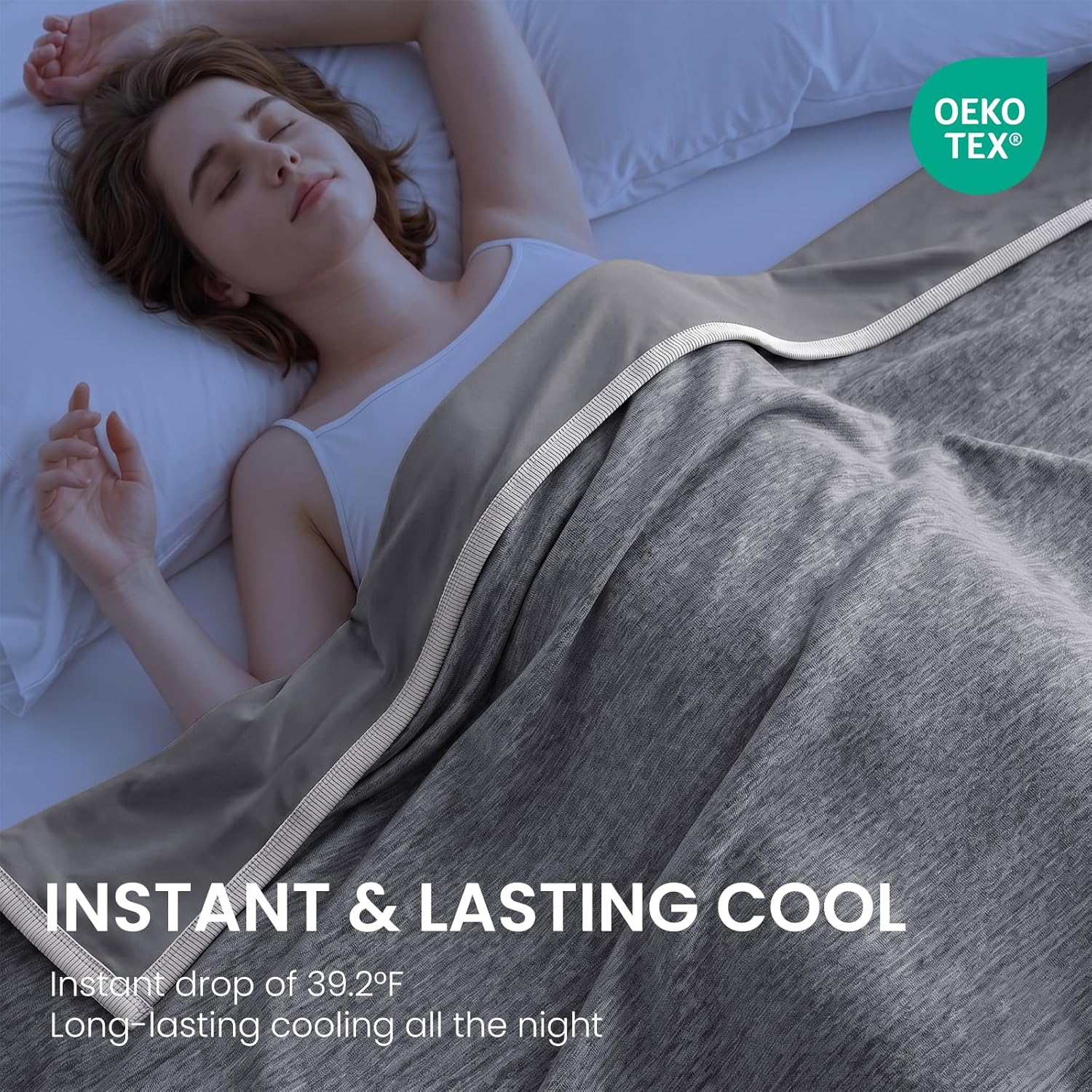 Detalle de Topcee Cooling Blanket (90"x90") Queen Size Arc-chill Cooling Fiber for Hot Sleepers