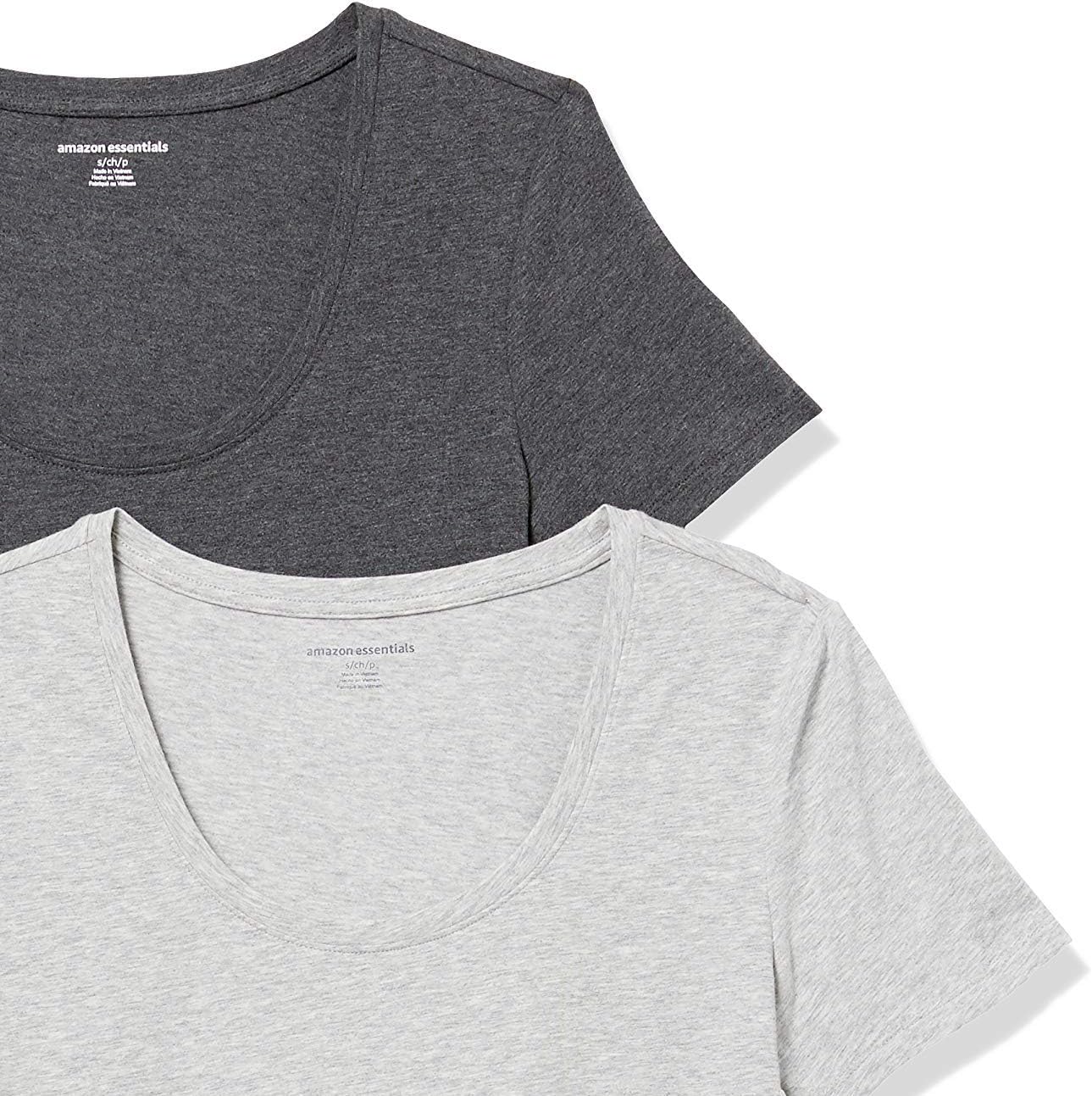 Thumbnail 5 de Amazon Essentials Damen Regular-Fit Kurzarm-T-Shirt mit U-Ausschnitt (2er-Pack) – in Übergröße erhältlich