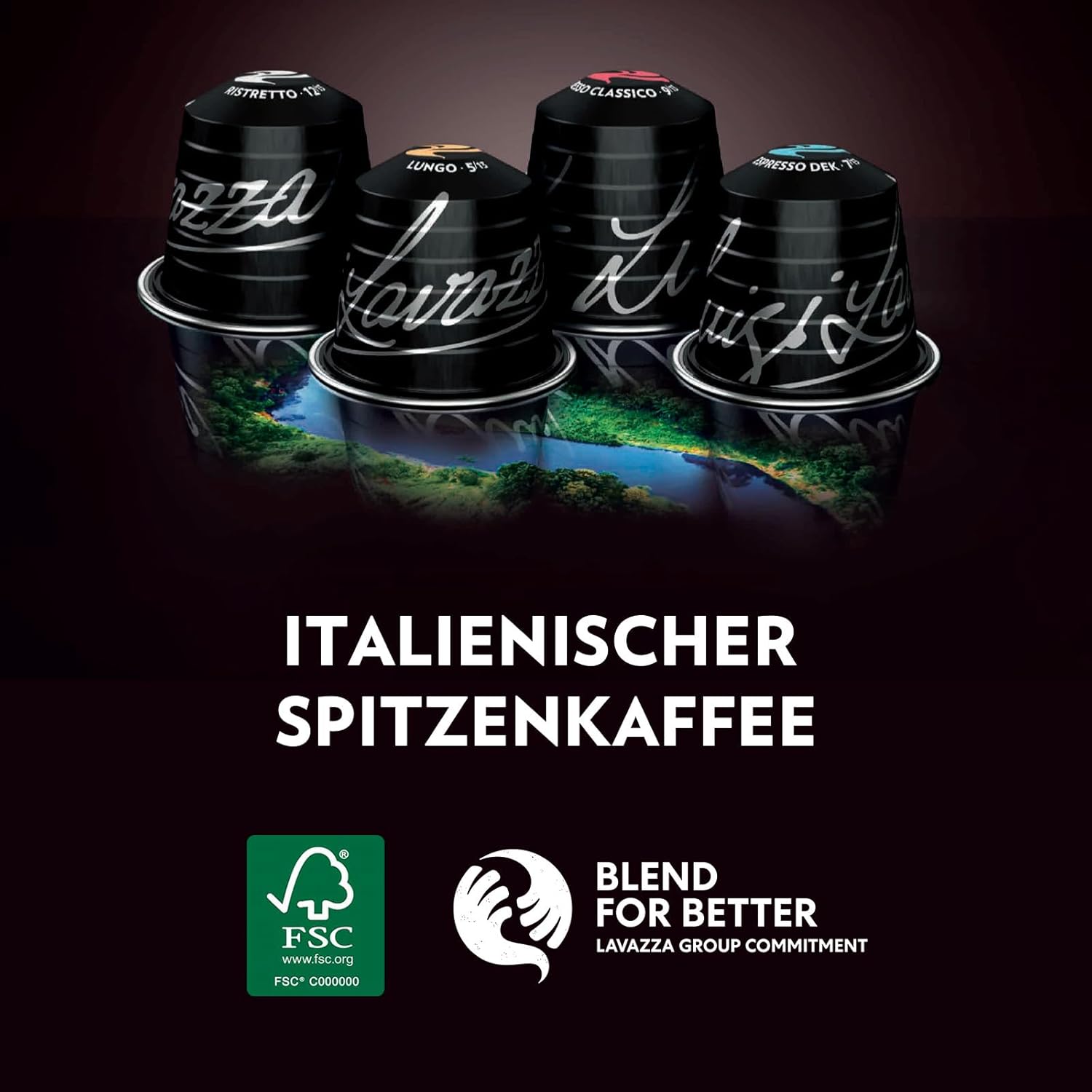 Detalle de Lavazza Espresso Maestro Classico 10 x 10 Kapseln – mittelstarke Röstung, kompatibel mit Nespresso Original-Maschinen