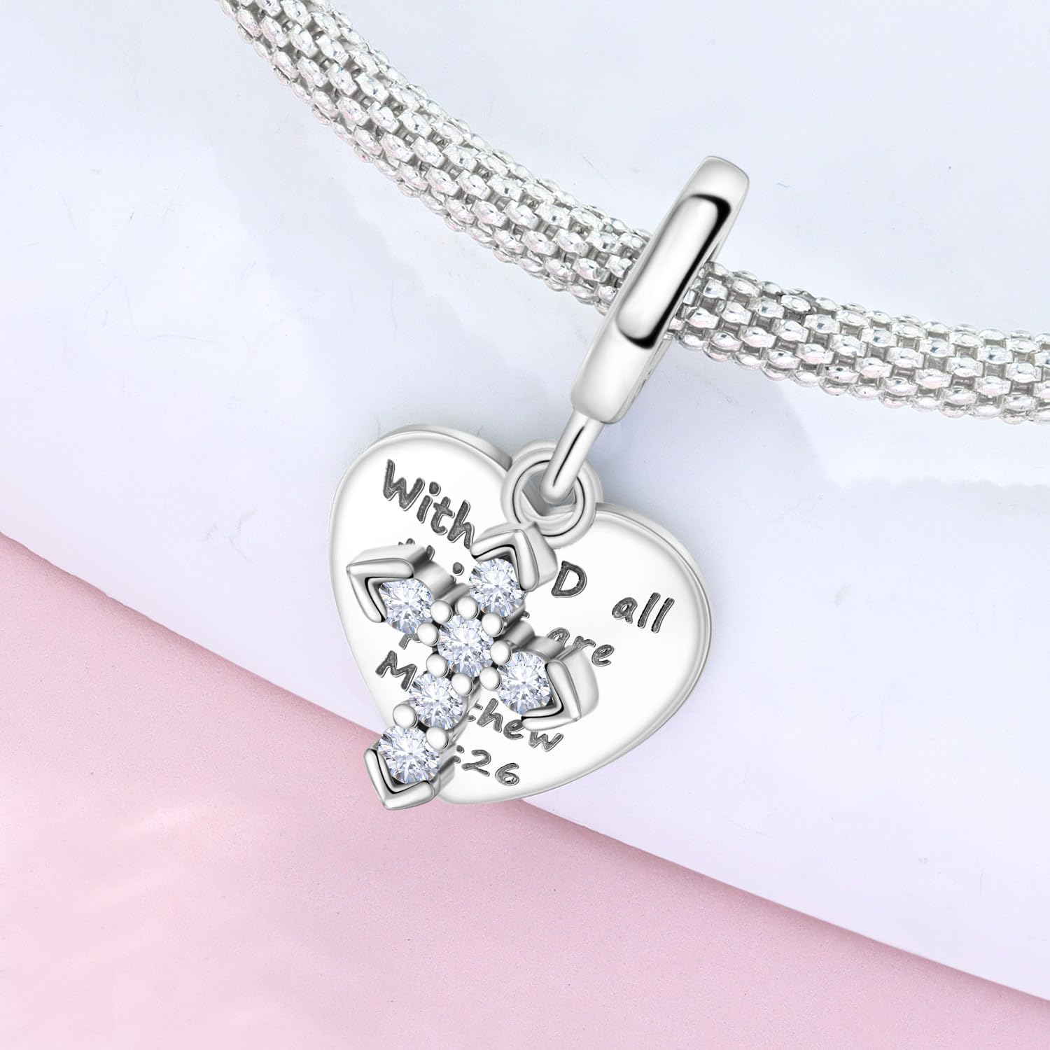 Detalle 2 de PANPOKI 925 Sterling Silber Kreuz Anhänger 2,3 cm