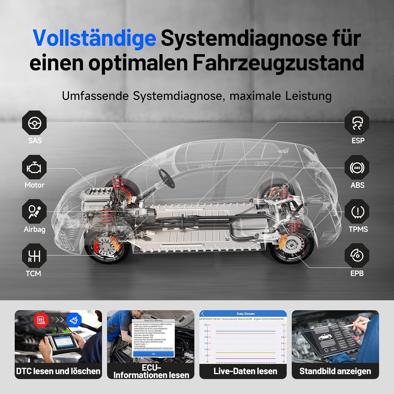 Thumbnail 1 de TOPDON ArtiDiag OBD2 Diagnosegerät 4 Zoll Display