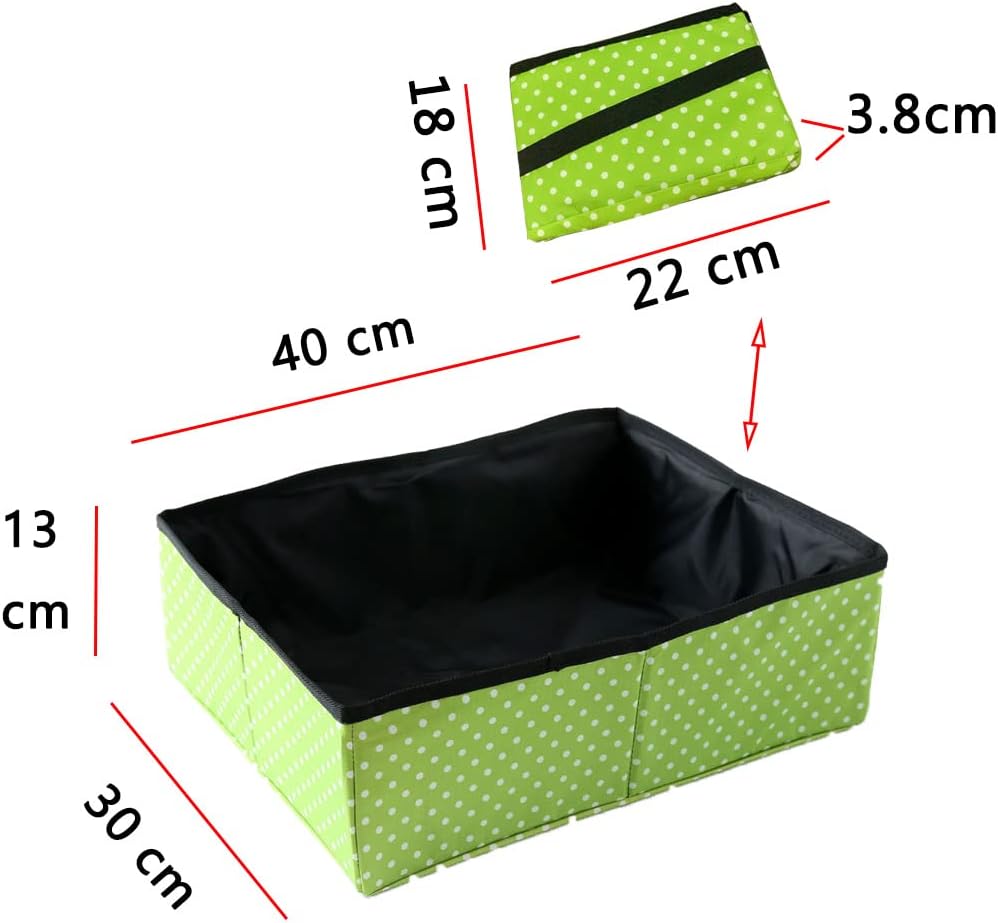 Thumbnail 1 de Faltbare Katzentoilette (40 × 30 × 13 cm) – tragbares Reise-Katzenklo wasserdicht für drinnen, draußen & Camping