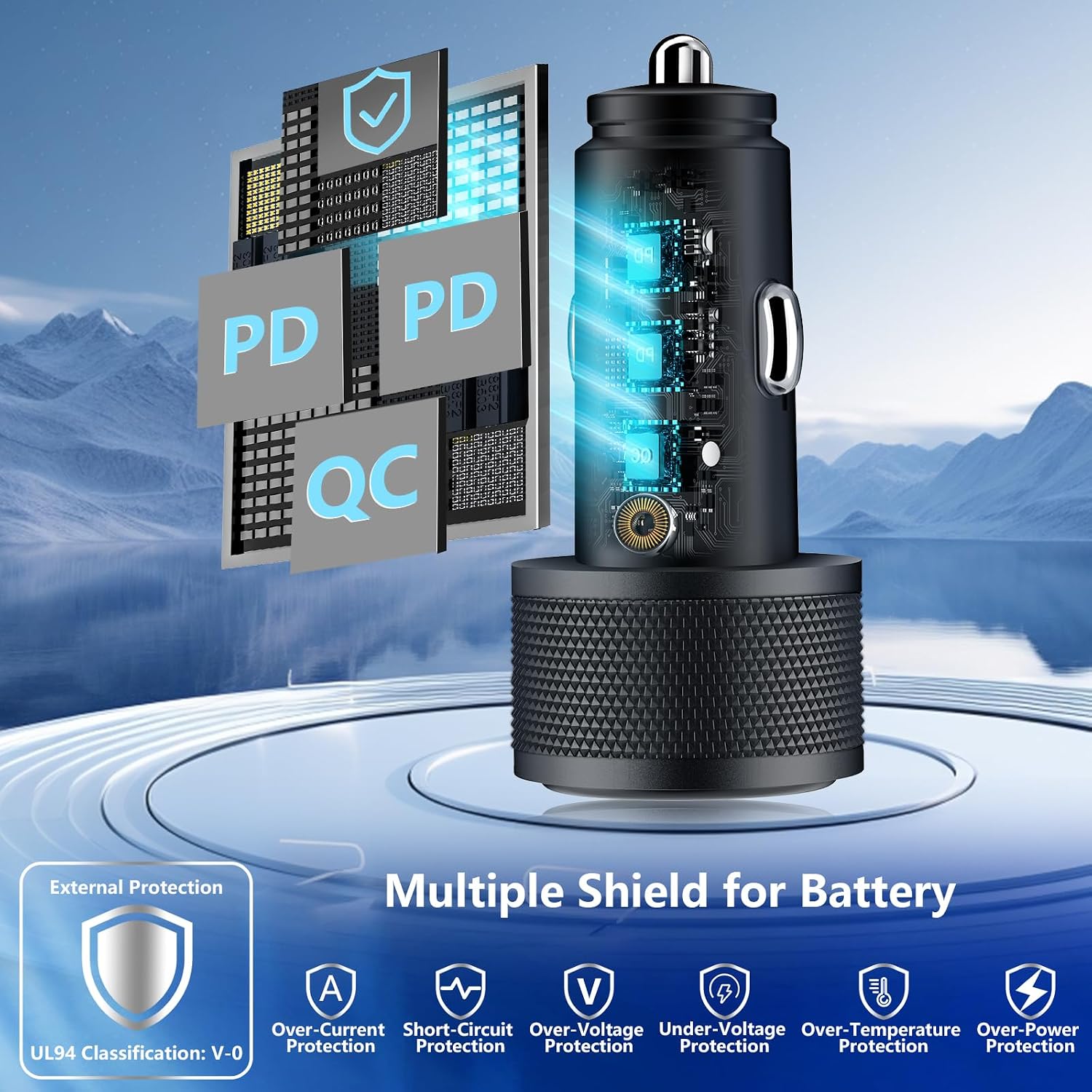 Thumbnail 3 de Rombica 3-Port 67W USB-C Auto Ladegerät