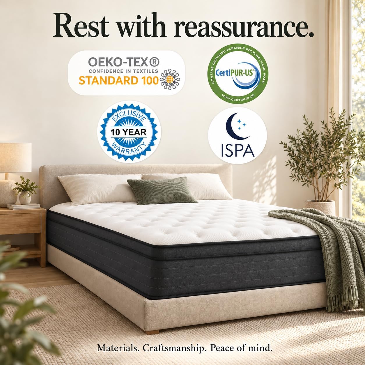 Thumbnail 6 de Vantto Full Hybrid Mattress, 10-Inch Memory Foam with Pocket Springs