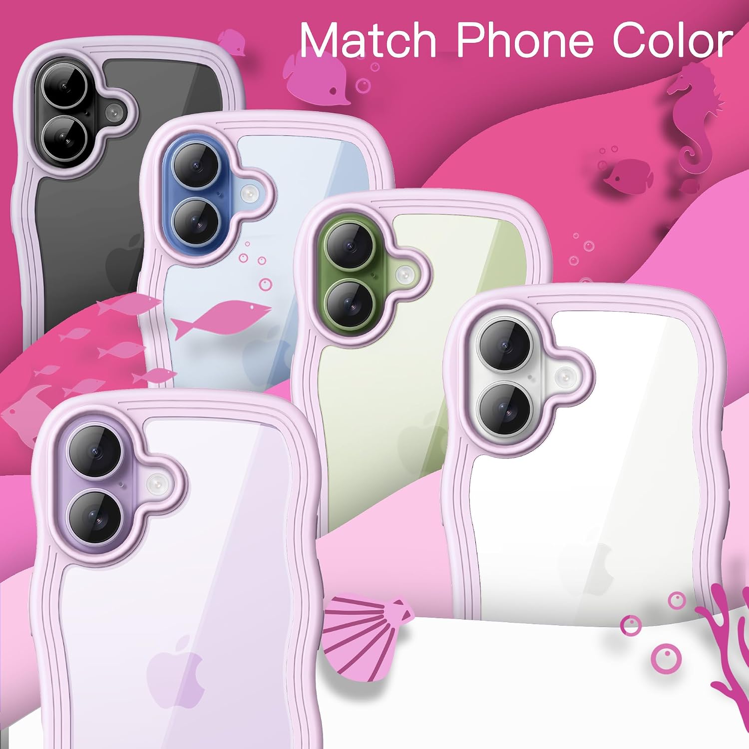 Thumbnail 6 de JETech Wavy Case for iPhone 17 6.3-inch clear shockproof phone cover