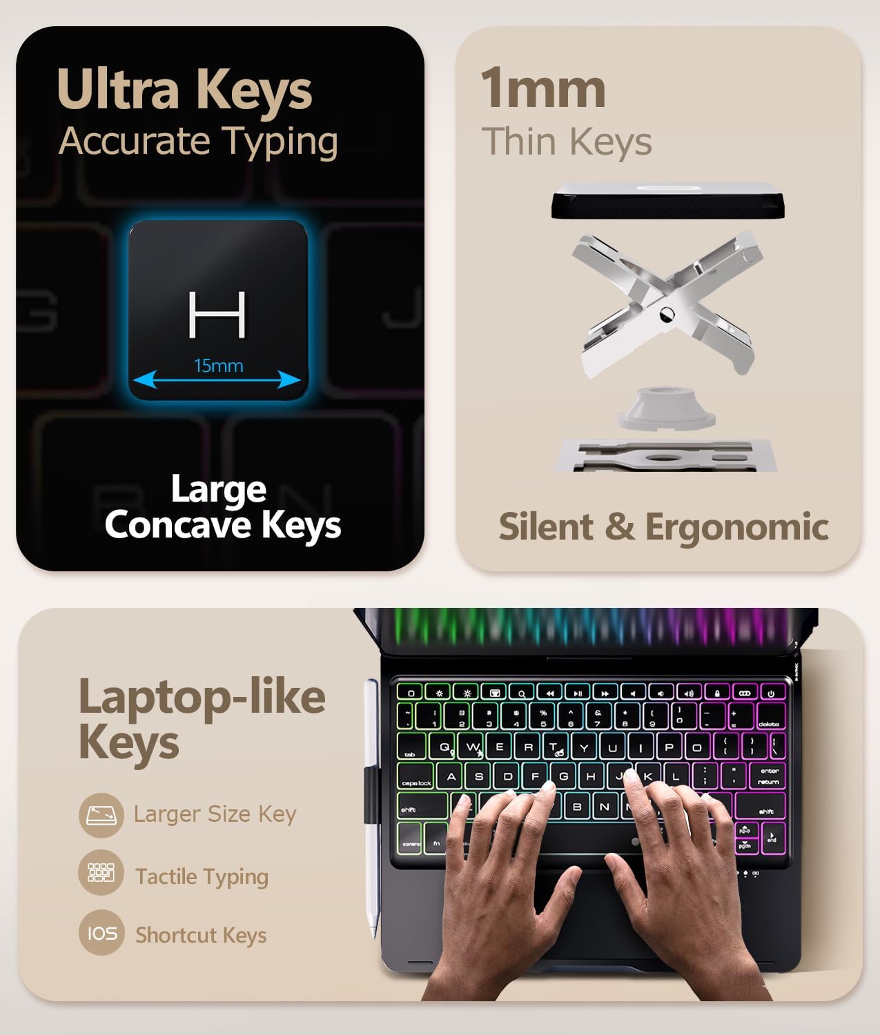 Thumbnail 3 de BABG TouchPad Keyboard Case 7 modes