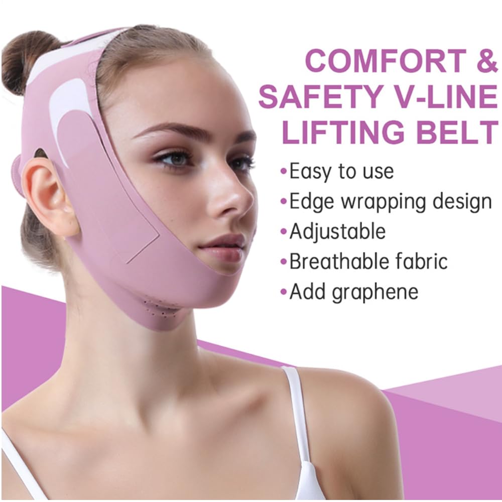 Thumbnail 2 de ROWMATE Graphene V-Line Mask Chin Up Mask V Shaped Face Mask Chin strap for sleeping (Lilac, Small)