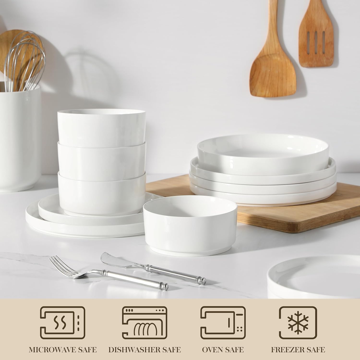 Detalle 2 de MALACASA LEAH dinnerware set 24-piece