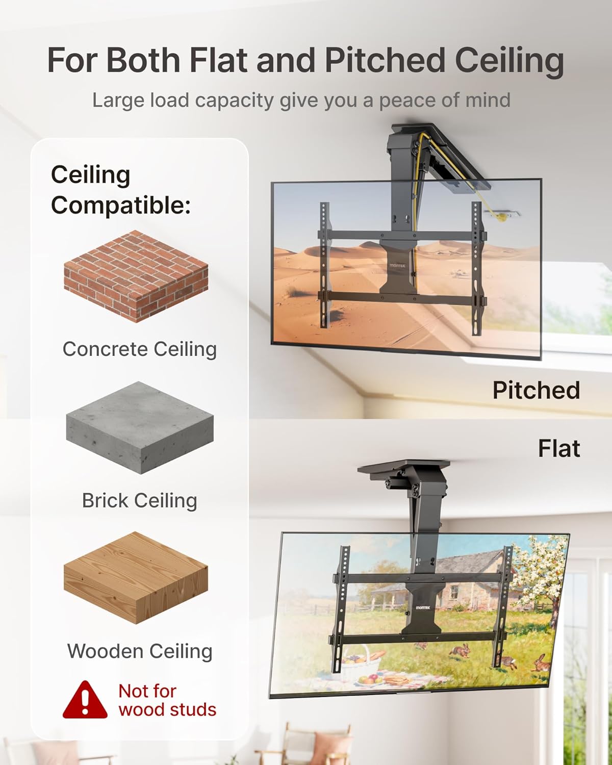 Thumbnail 6 de monTEK Motorized Ceiling TV Mount 37-75 inch