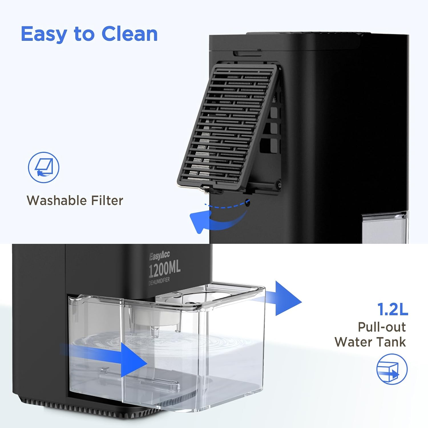 Thumbnail 5 de EasyAcc 1200ml dehumidifier for home