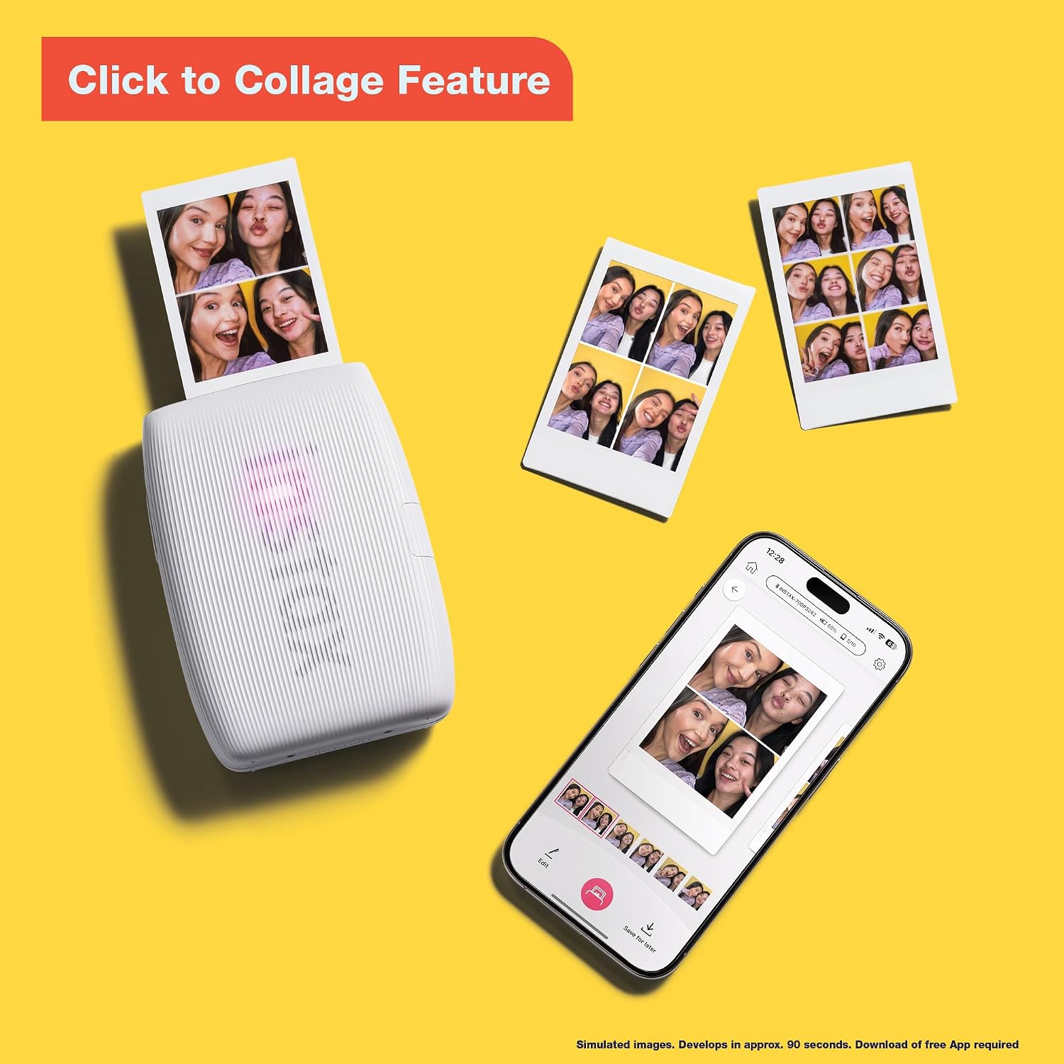 Detalle de Fujifilm 16832194 Instax Mini Link 3 Smartphone Printer, Clay White