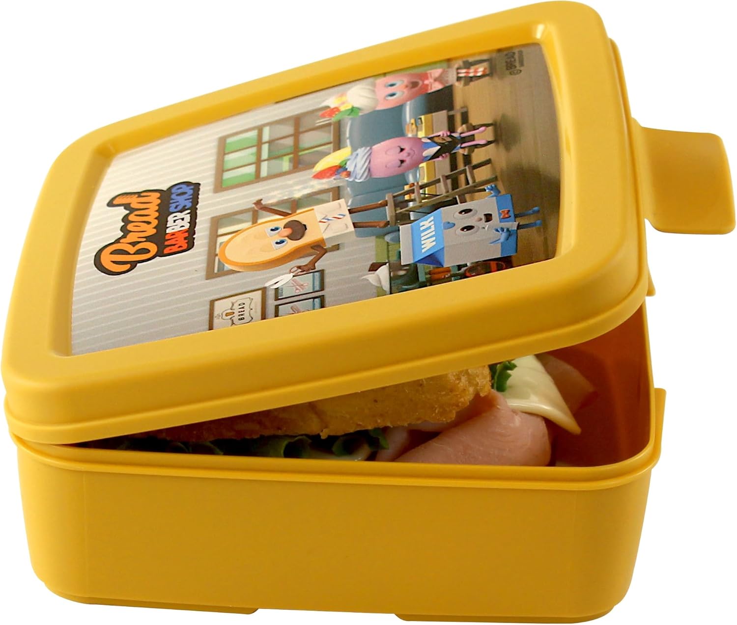 Detalle de Snips Porta Sandwich Decoro Barbiere Pasticcere – Portapranzo 14,5 × 14,5 × 5,5 cm, Made in Italy