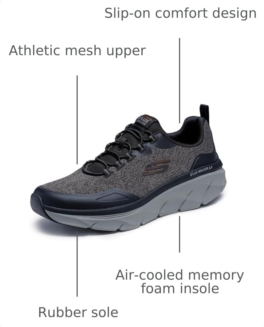 Detalle 2 de Skechers Men's D'lux Walker 2.0 Steadyway Sneakers