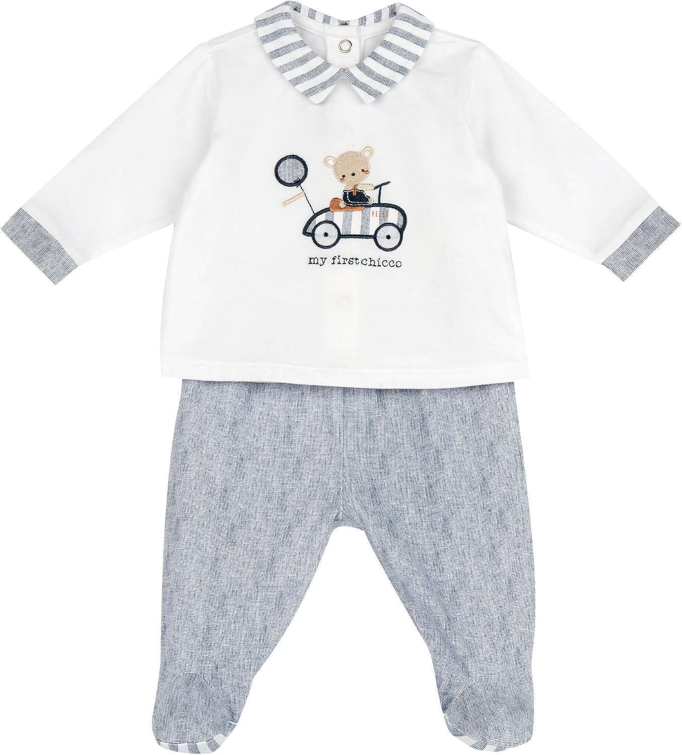 Detalle de Chicco Completo Neonato e Neonata: Maglietta e Ghettine in Morbido Cotone