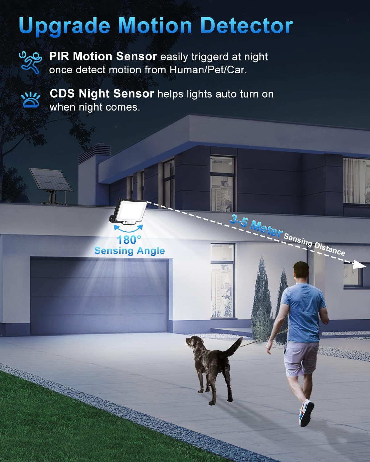 Detalle de Luce Solare 228 LED sensore di movimento