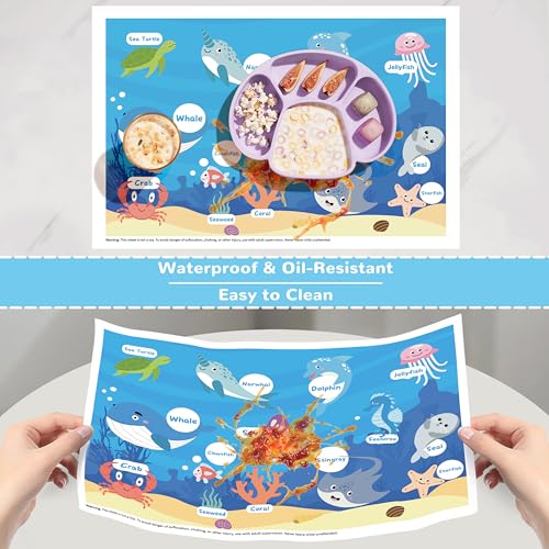 Detalle de Disposable Placemats for Baby Toddlers 60 Pack 12x16”