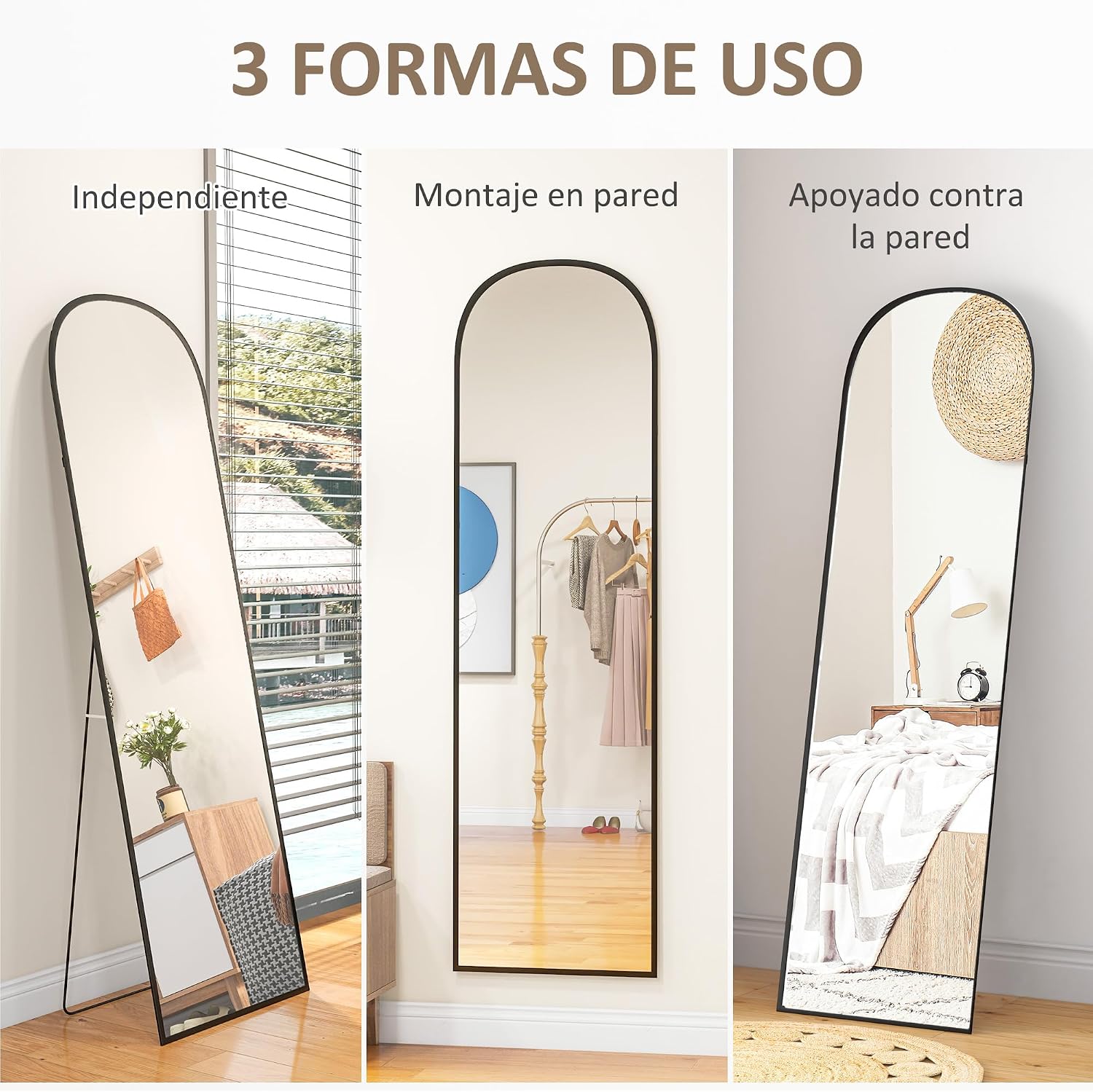 Thumbnail 5 de HOMCOM Espejo de pie 50x170 cm