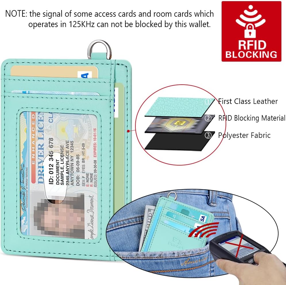 Thumbnail 4 de FurArt portefeuille minimaliste ultra fin avec blocage RFID – porte-cartes pour femmes et hommes