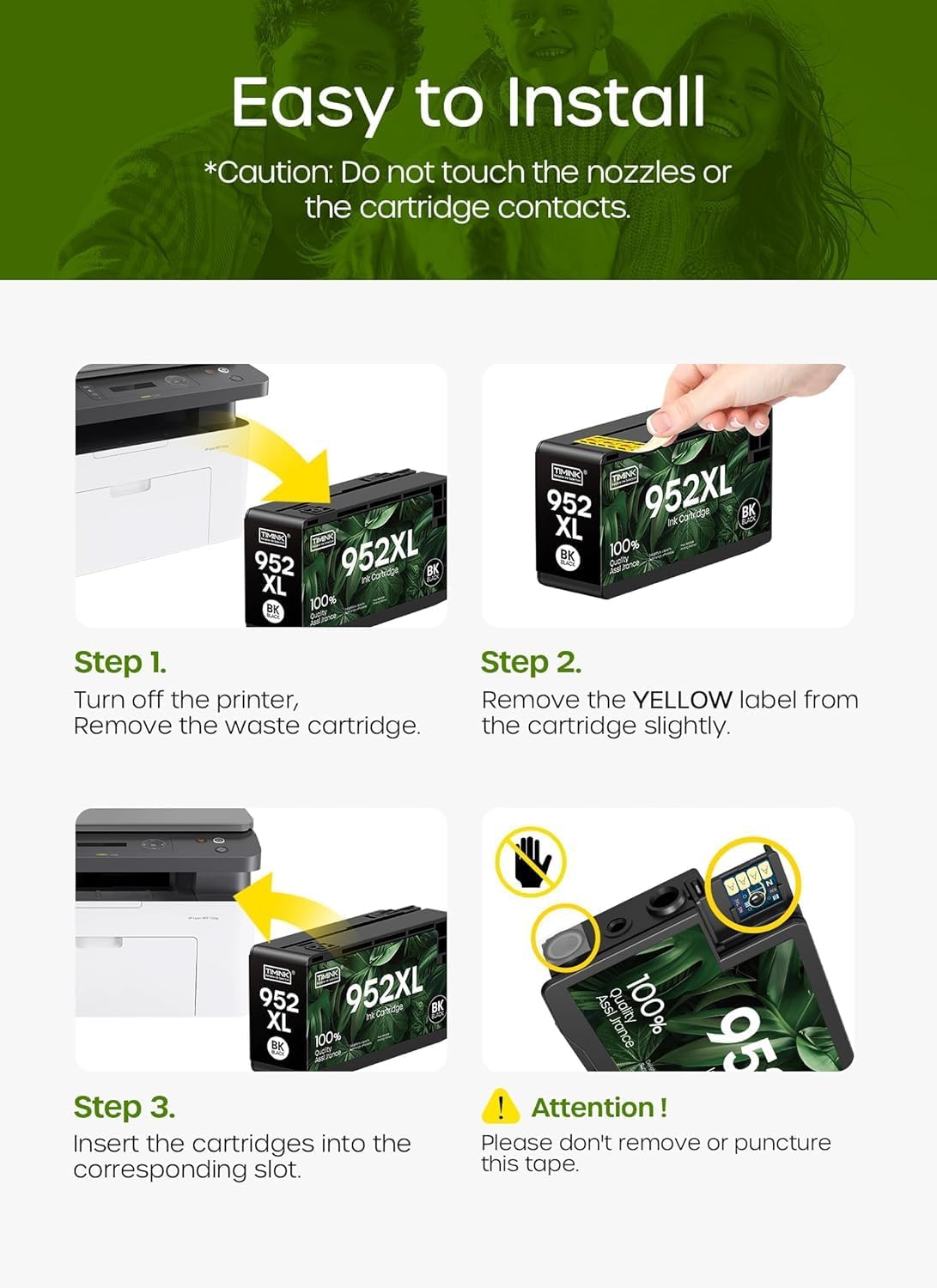 Thumbnail 6 de Timink 952XL Ink Cartridges, 4-Pack with Black, Cyan, Magenta and Yellow