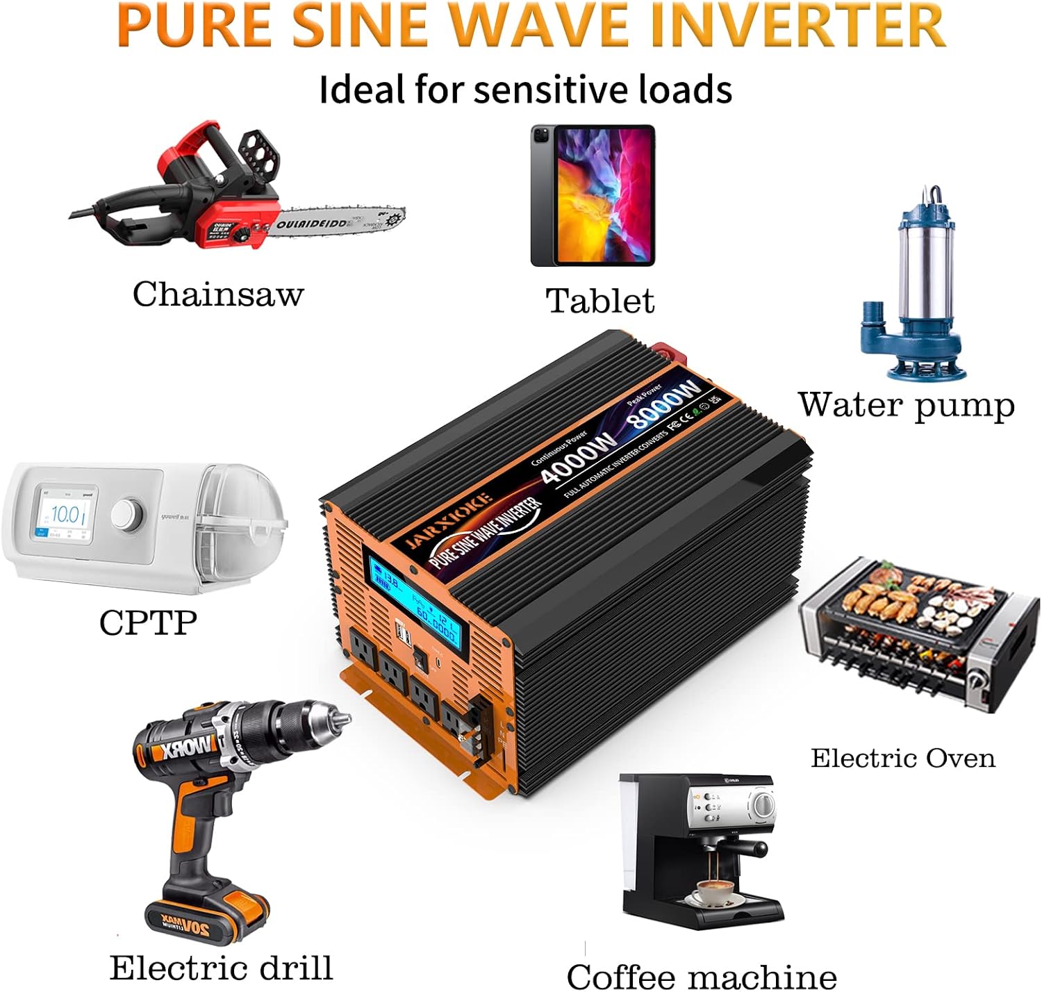 Detalle 2 de JARXIOKE 4000W Pure Sine Wave Inverter