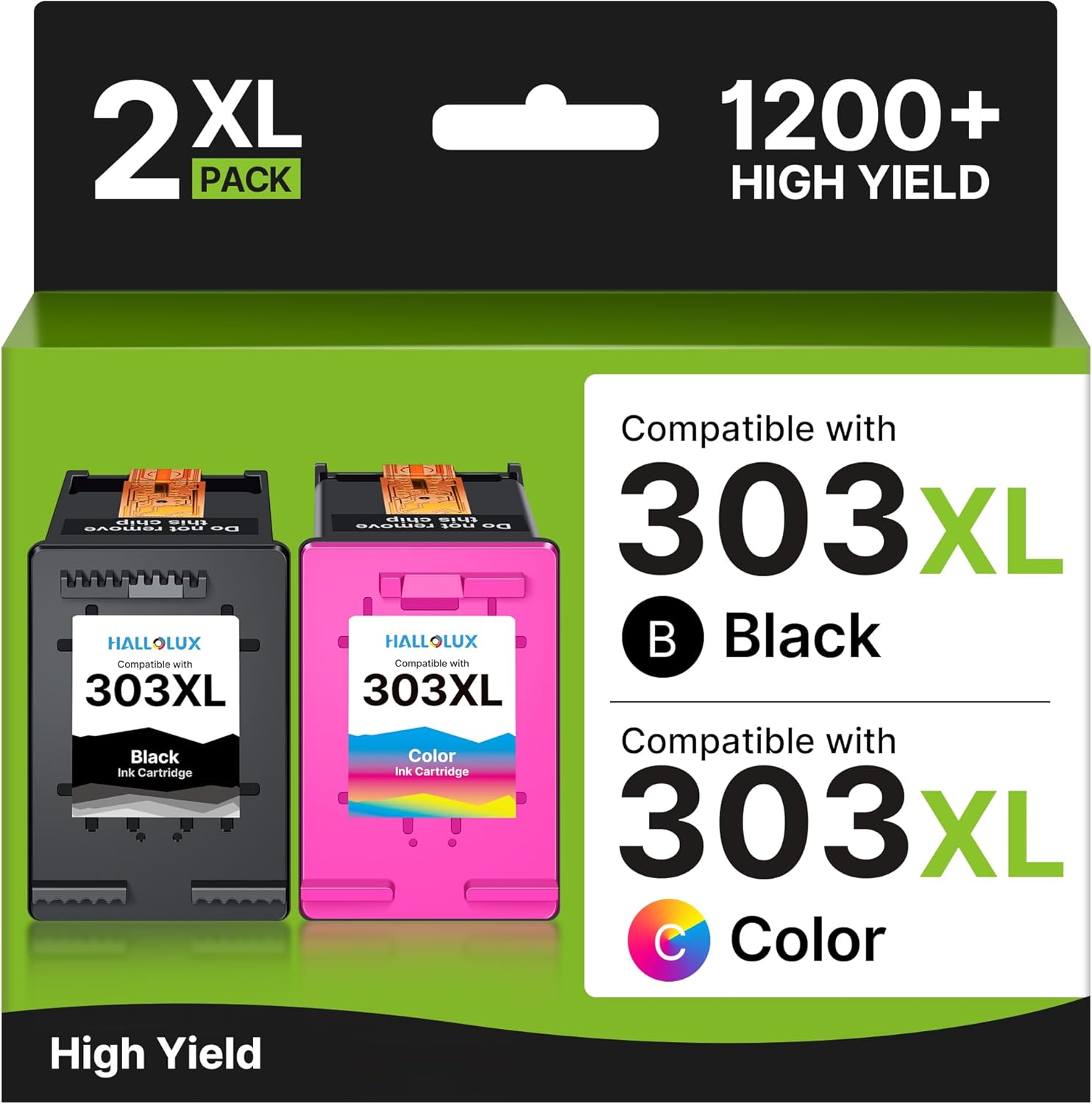 Detalle de 303XL Ink Cartridges Black and Colour Replacement for HP – 2-Pack (Non-Original) for HP 303XL