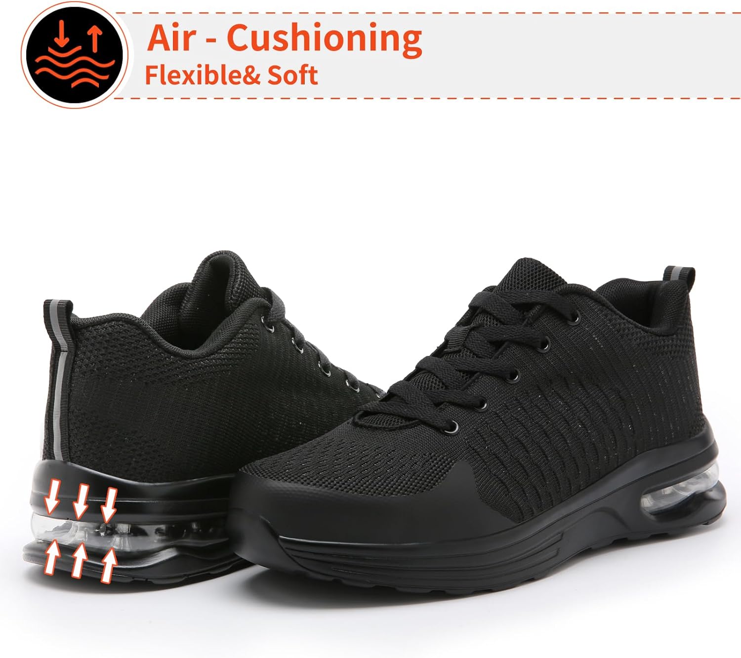Thumbnail 5 de LUPWEE Safety Trainers Slip Resistant Steel Toe Cap Trainers