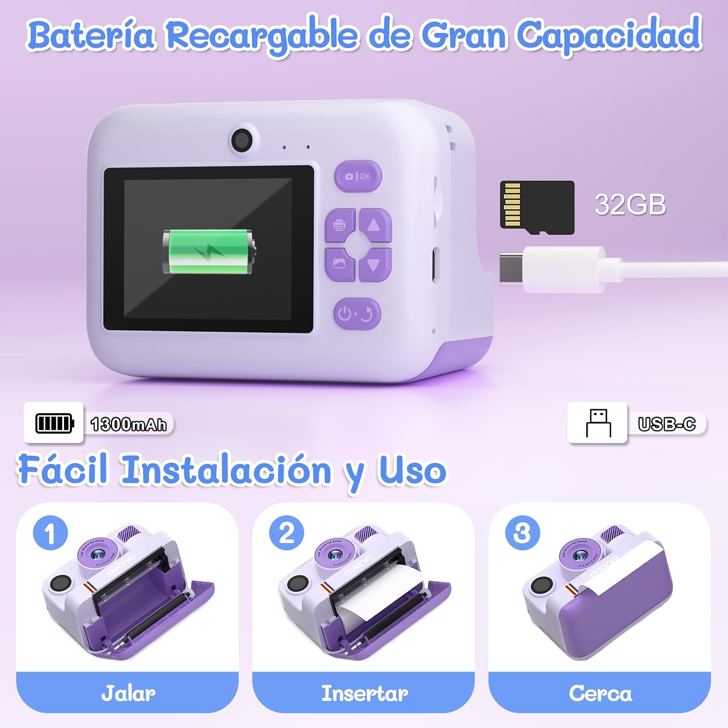 Thumbnail 6 de AWANFI Camara Fotos Infantil 2,4" 1080P
