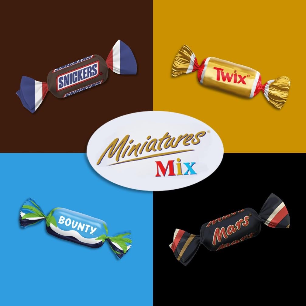 Thumbnail 2 de Miniatures Mix Schokolade Großpackung – 296 Mini-Riegel, 3 kg (Mars, Snickers, Bounty, Twix)