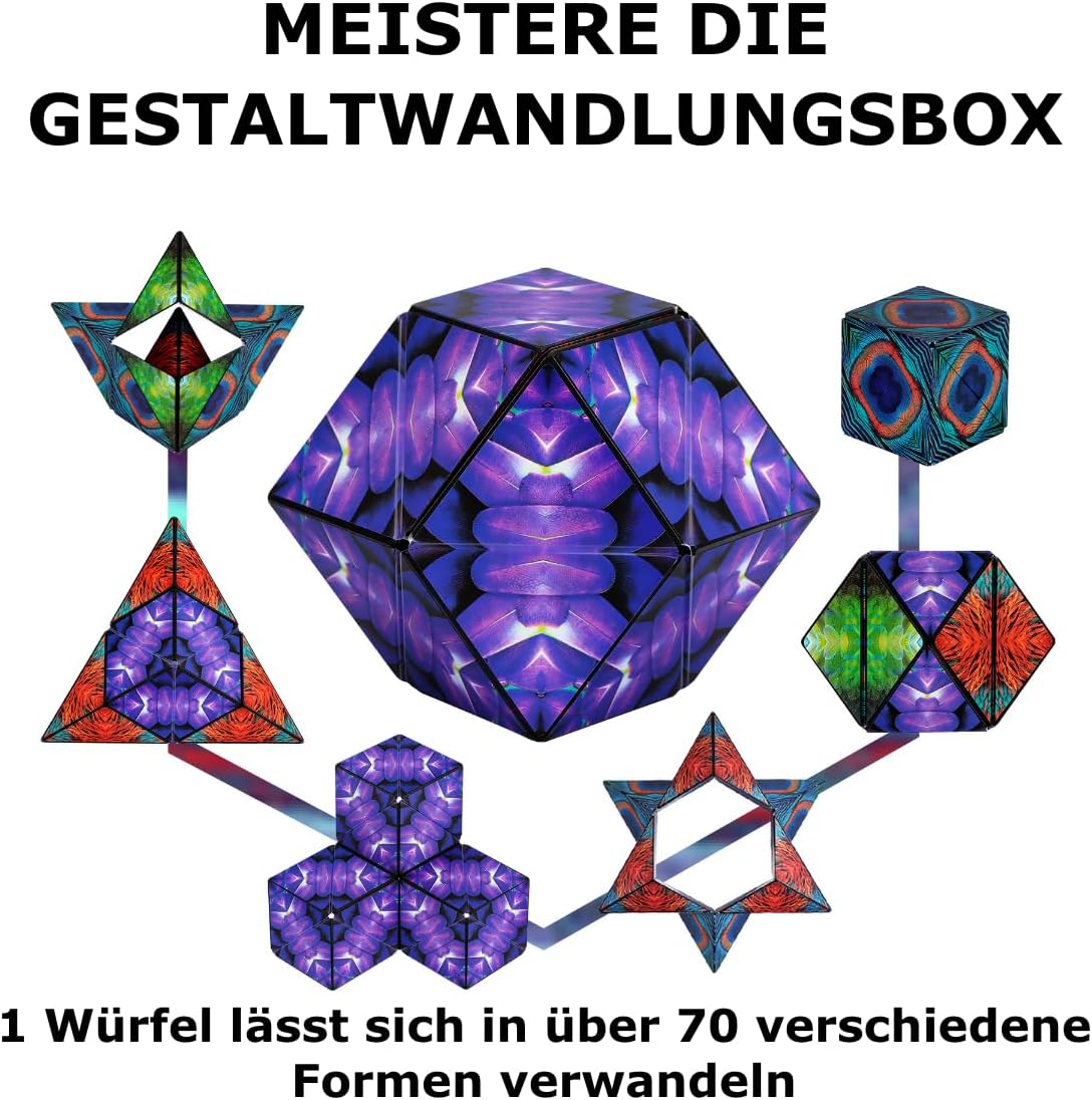 Thumbnail 3 de Shashibo Formwechsel-Box (Wings) – magnetischer Zappelwürfel mit 36 Seltenerdmagneten und 100 verwandelbaren Formen