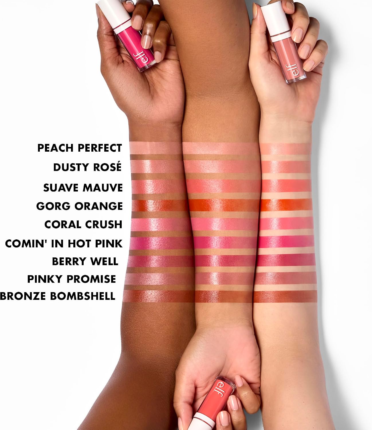 Detalle de e.l.f. Camo Liquid Blush Berry Well – róż w płynie, 4 ml