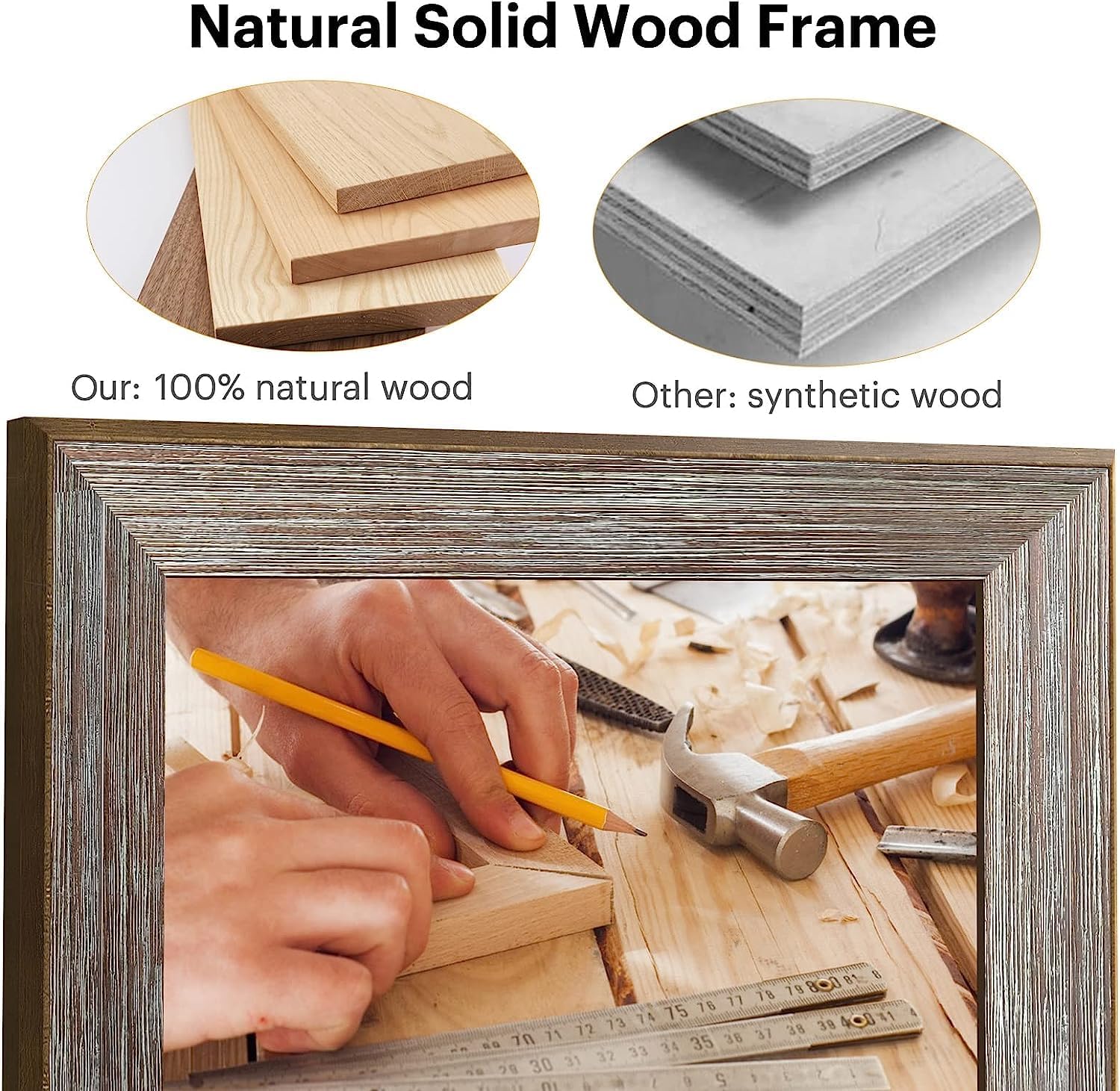 Detalle de KODAK Cadre Photo Numérique WiFi 10'' — Cadre Photo Bois avec Écran Tactile IPS, 32 Go, Partage via App