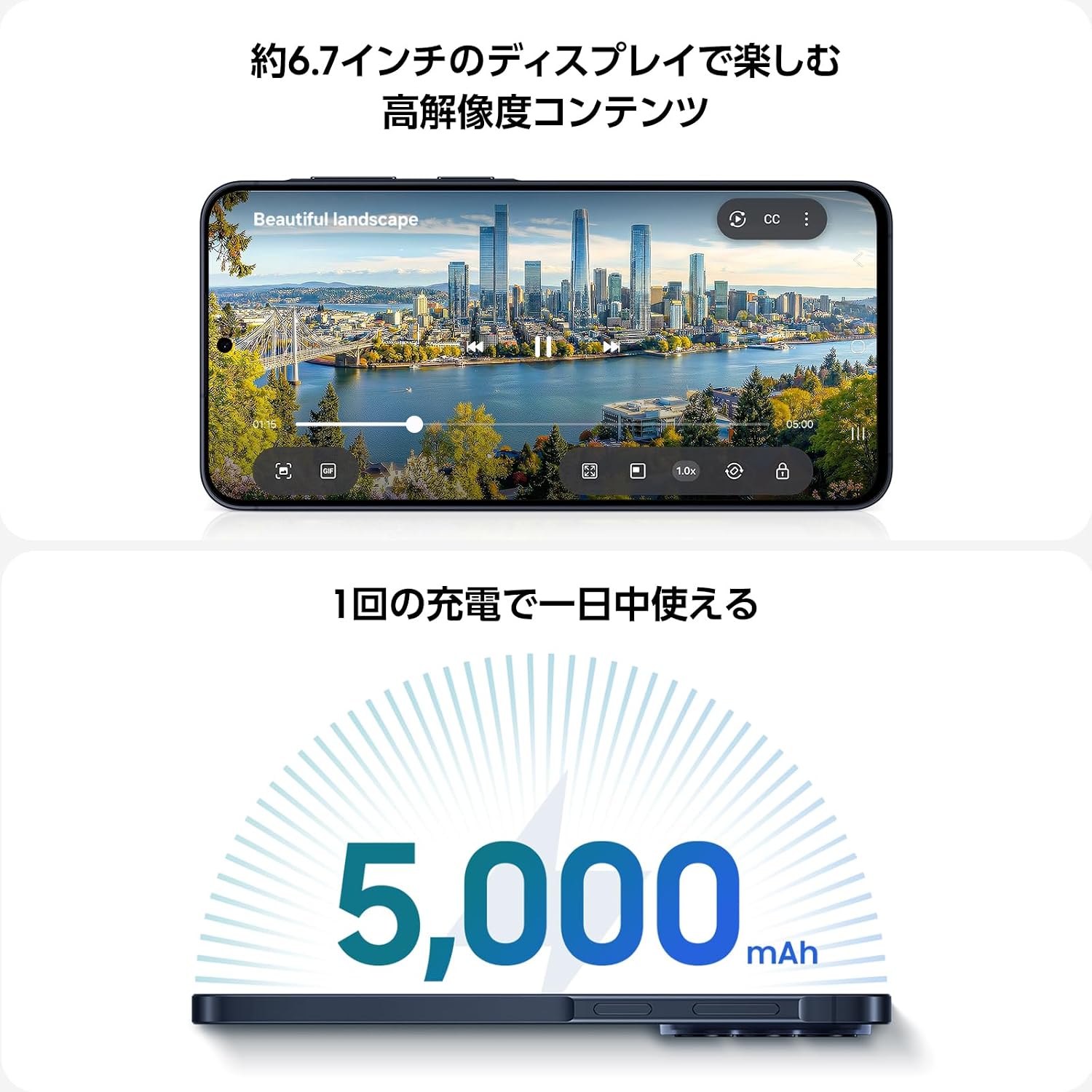Detalle 1 de Galaxy A57 5G SM-A576QZAASJP SIMフリースマートフォン 128GB オーサムグレー 6.7インチ