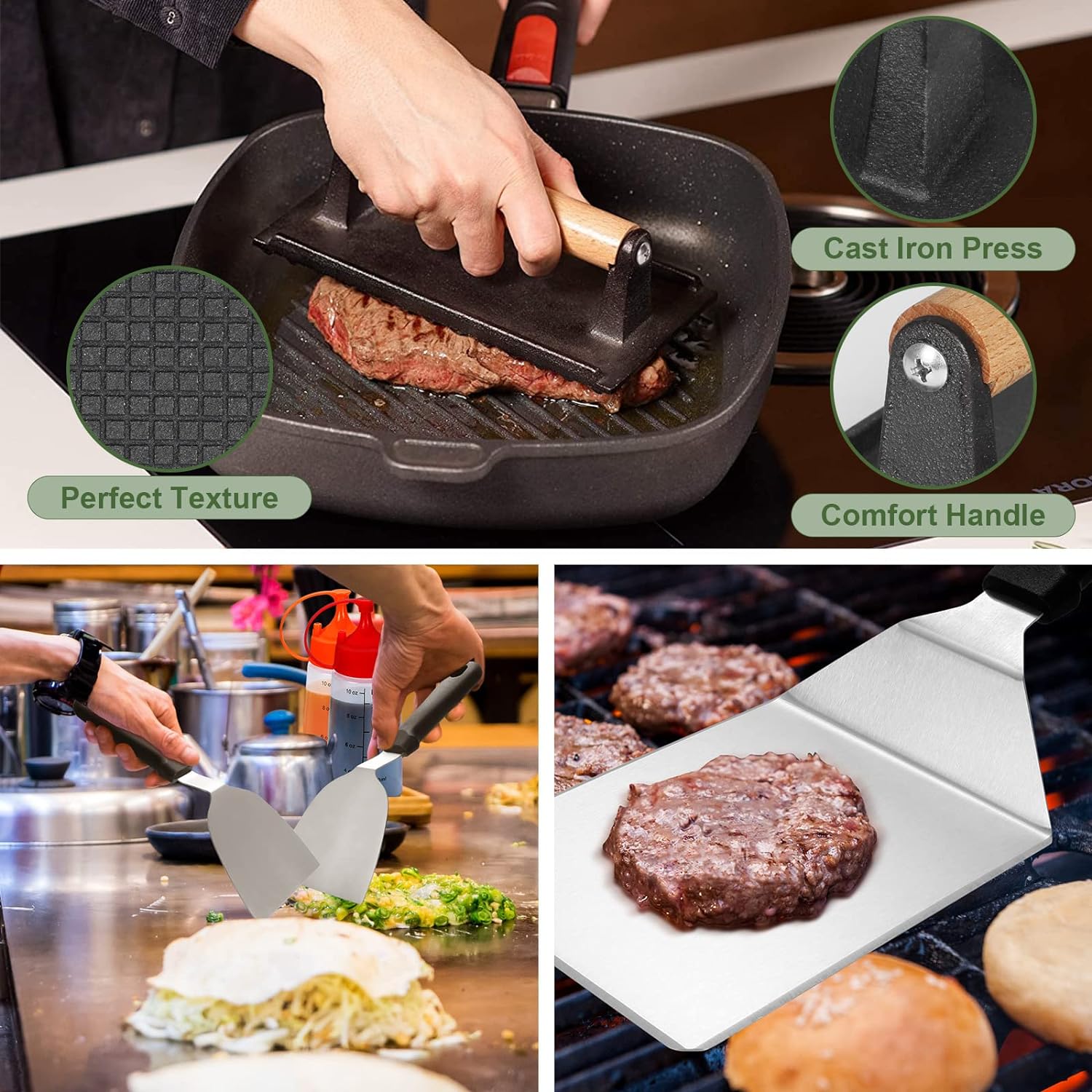 Detalle 2 de 35PCS Griddle Accessories Kit Flat Top Grill Set